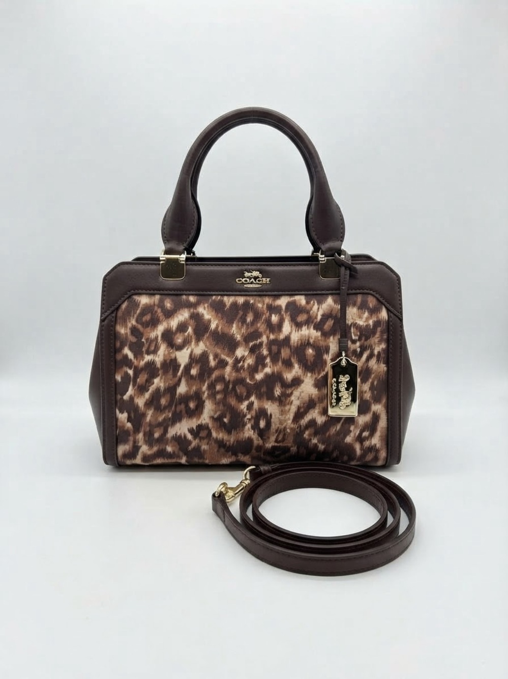 Coach Madison Mini Lexington Ocelot Print Carryall
